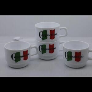 Lot of 4 Arcopal France Set of 4 Maxwell House Small Cappuccino Cups #1